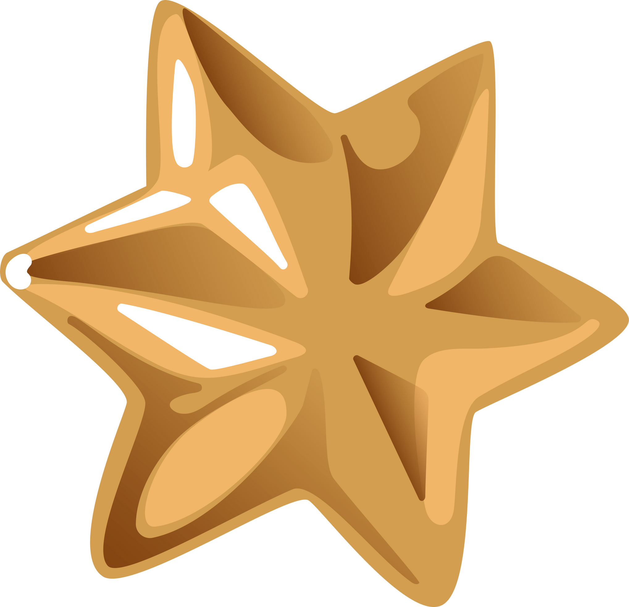 Golden Christmas star in realistic style